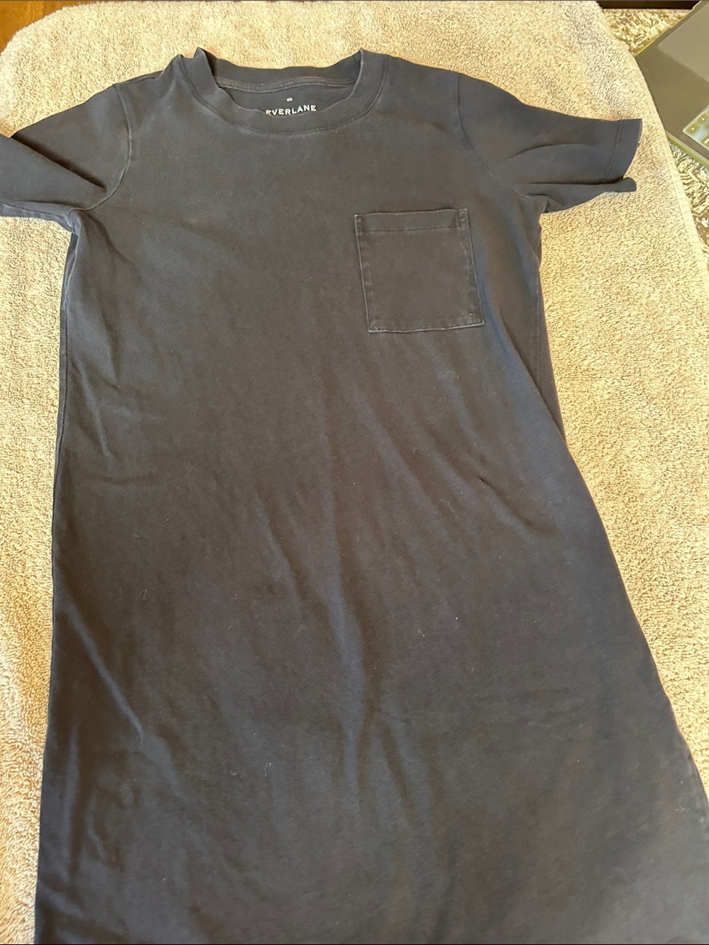 Women’s size XXS Everlane Black Short Sleeve Pocket Tee dress